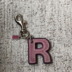 Coach Initial “R” Keychain